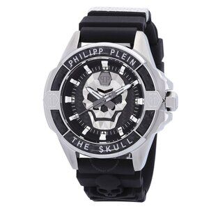 PHILIPP PLEIN The $KULL Carbon Fiber/Silver and Black/Quartz Watch